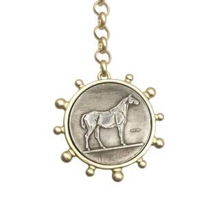 Greek horse coin necklace boutique Horse jewelry